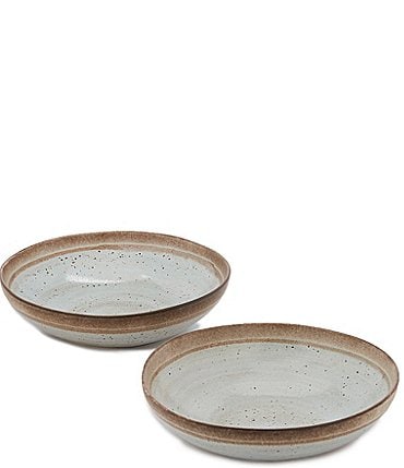 Image of Southern Living Astra Collection Glazed Stripe Pasta Bowl, Set of 2