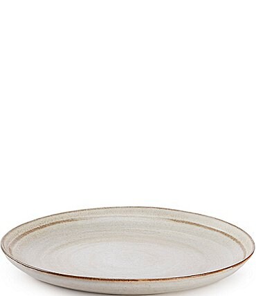 Image of Southern Living Astra Collection Glazed Stripe Round Serving Platter