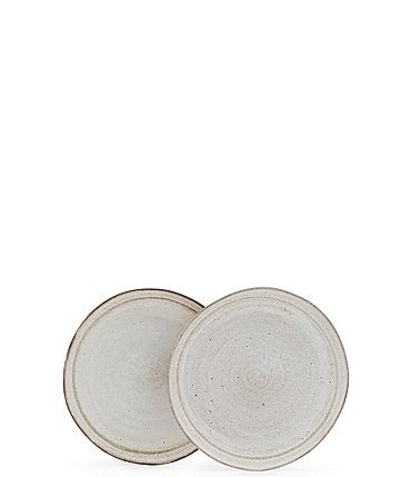 Image of Southern Living Astra Collection Glazed Stripe Salad Plate, Set of 2