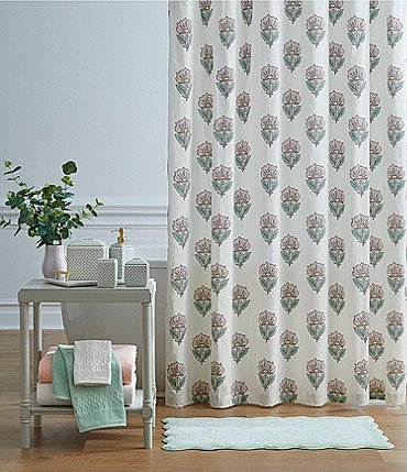 Image of Southern Living Aubrey Floral Sateen Shower Curtain
