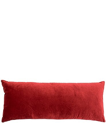 Image of Southern Living Aurora Velvet & Cotton Reversible Bolster Pillow