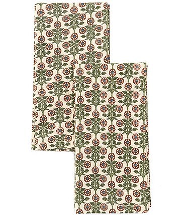 Image of Southern Living Block Print Napkins, Set of 2