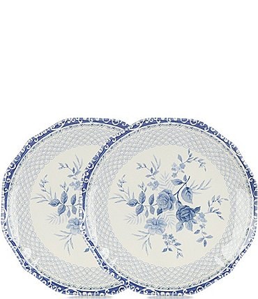 Image of Southern Living Caroline Collection Blue & White Chinoiserie Salad Plates, Set of 2