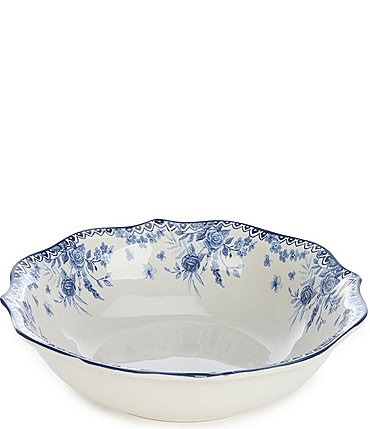 Image of Southern Living Caroline Collection Blue & White Chinoiserie Serving Bowl
