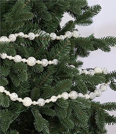 Image of Southern Living Blue Christmas Collection 6-ft Pearl Garland