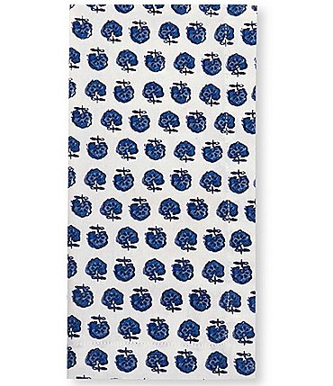 Image of Southern Living Blue Floral Block Print Napkin