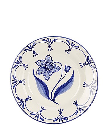 Image of Southern Living Genevieve Collection Blue Hand Painted Salad Plate