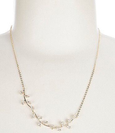 Image of Southern Living Borrowed & Blue by Southern Living Delicate Cubic Zirconia Vine Collar Necklace