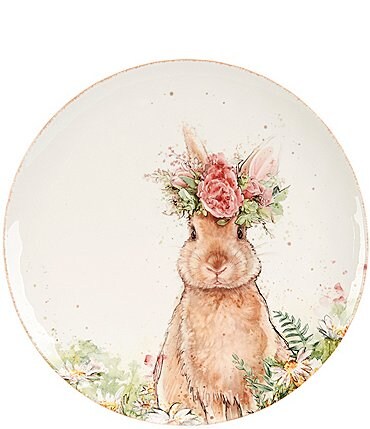 Image of Southern Living Bunny Floral Crown Platter