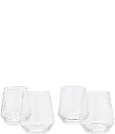 Image of Southern Living Clear Textured Double Old-Fashioned Drinkware, Set of 4