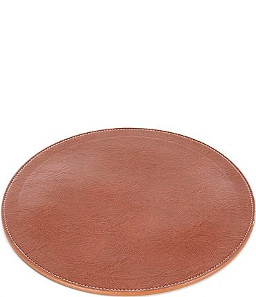 Image of Southern Living Faux Leather 15" Round Charger