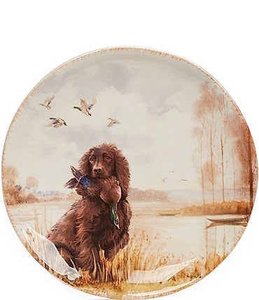 Image of Southern Living Festive Fall Collection Boykin Dog with Duck Accent Plate