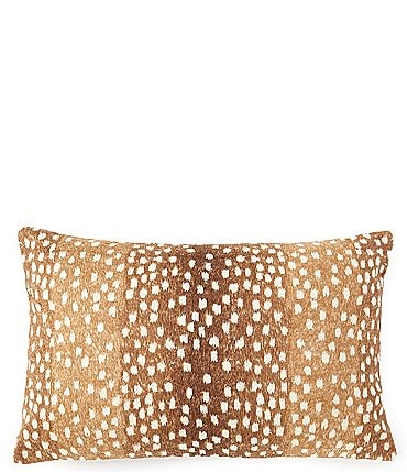 Image of Southern Living Embroidered Animal Print Rectangular Pillow