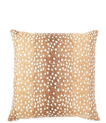 Image of Southern Living Embroidered Animal Print Square Pillow