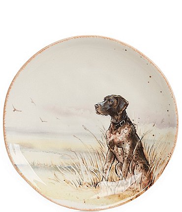 Image of Southern Living Festive Fall Collection German Shorthaired Pointer Hunting Dog Accent Plate