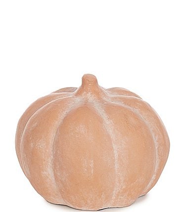 Image of Southern Living Festive Fall Collection Handcrafted Terracotta Classic Pumpkin