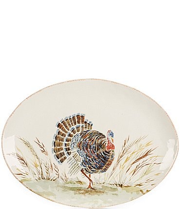 Image of Southern Living Festive Fall Collection Turkey Oval Platter