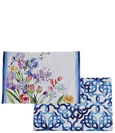 Image of Southern Living Floral Print Placemats, Set of 2