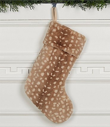 Image of Southern Living Forest Fantasy Collection Faux Fur Fawn Stocking