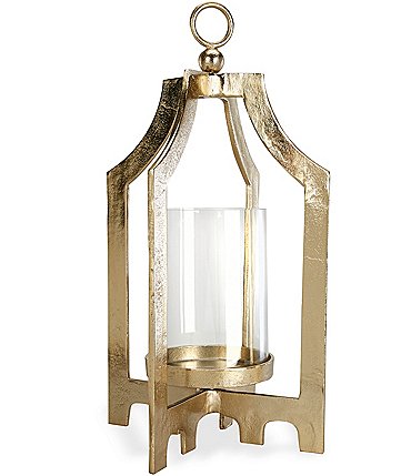 Image of Southern Living Gold Tone Metal Lantern