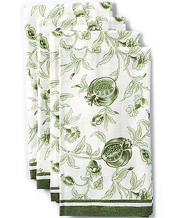 Image of Southern Living Green Pomegranate Print Napkins, Set of 4