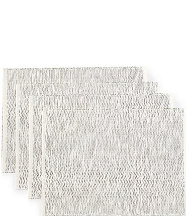 Image of Noble Excellence Grey Herringbone Placemats, Set of 4