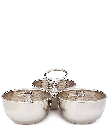 Image of Southern Living Hammered 3-Section Caddy