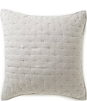 Image of Southern Living Heirloom Quilted Linen Euro Sham