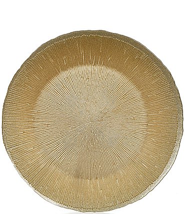 Image of Southern Living Holiday 13" Gold Round Fusion Charger Plate - Boxed