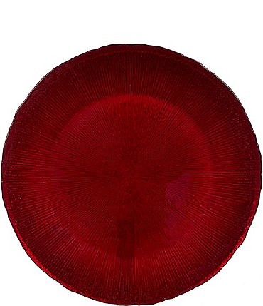Image of Southern Living Holiday 13" Red Round Fusion Charger Plate