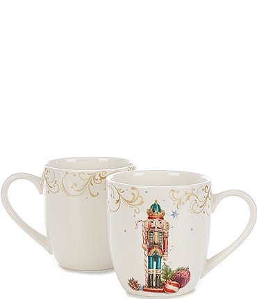 Image of Southern Living Holiday Classic Nutcracker Coffee Mugs, Set of 2