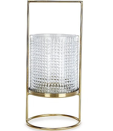 Image of Southern Living Holiday Collection Glass & Metal Lantern
