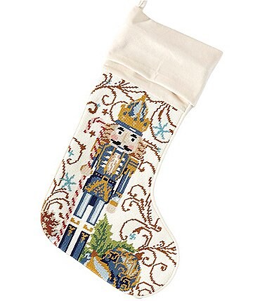 Image of Southern Living Holiday Decor Collection Nutcracker Needlepoint Stocking
