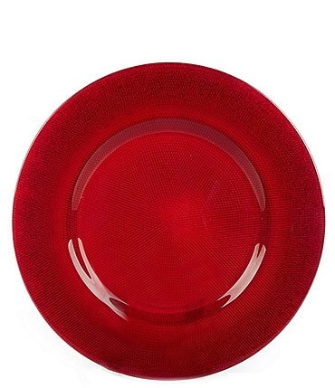 Image of Southern Living Holiday Red Glitter Charger Plate