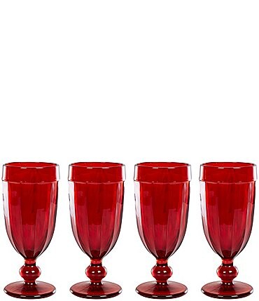 Image of Southern Living Holiday Red Pub Glasses, Set of 4