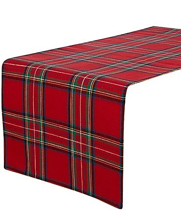 Image of Southern Living Holiday Red Tartan Plaid 72" Table Runner