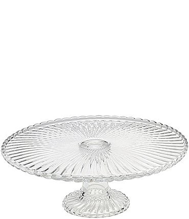 Image of Southern Living Large Ribbed Footed Cake Plate