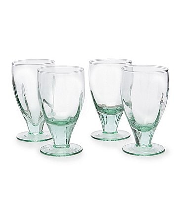 Image of Southern Living Spring Collection Ibiza Recycled Glass Goblets, Set of 4