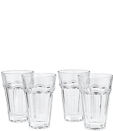 Image of Southern Living Lace Clear Highball Glasses Set of 4