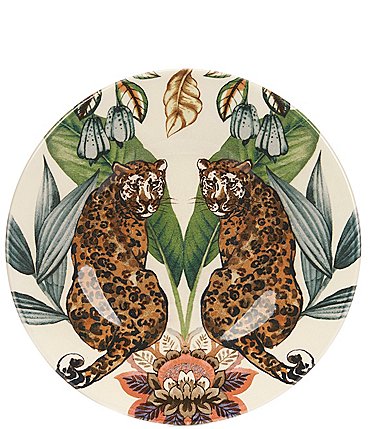 Image of Southern Living  Jungle Cats Floral Accent Plate