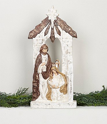 Image of Southern Living Miracle & Wonder Collection Paperstone 1.75-ft. Nativity Decor