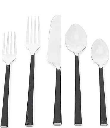 Image of Southern Living Textured 20-Piece Stainless Steel Flatware Set