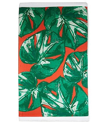 Image of Southern Living Outdoor Living Collection Monstera Printed Beach Towel