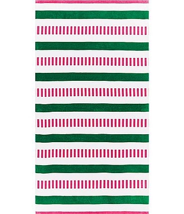 Image of Southern Living Outdoor Living Collection Multicolored Stripe Jacquard  Beach Towel