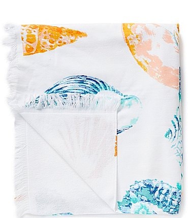 Image of Southern Living Outdoor Living Collection Sea Life Cotton Beach Towel