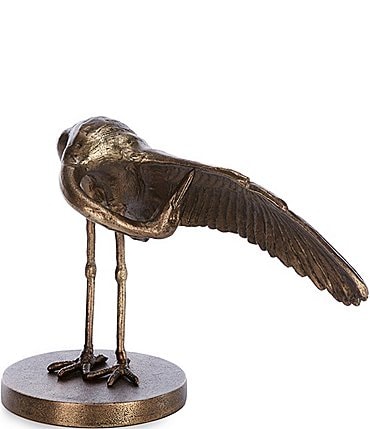 Image of Southern Living Preening Crane Standing Sculpture Figurine