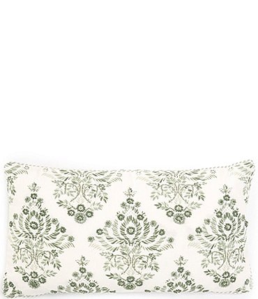 Image of Southern Living Reversible Medallion & Trellis Block Print Lumbar Pillow