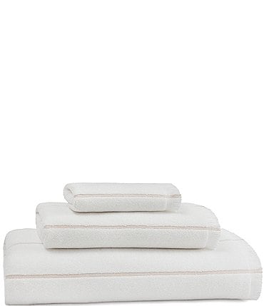 Image of Southern Living Serenity Striped Woven Terry Cotton Bath Towels