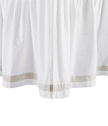 Image of Southern Living Simplicity Collection Addison White Ruffled Bed Skirt