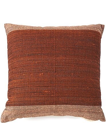 Image of Southern Living Simplicity Collection Colorblock Silk & Wool Square Pillow
